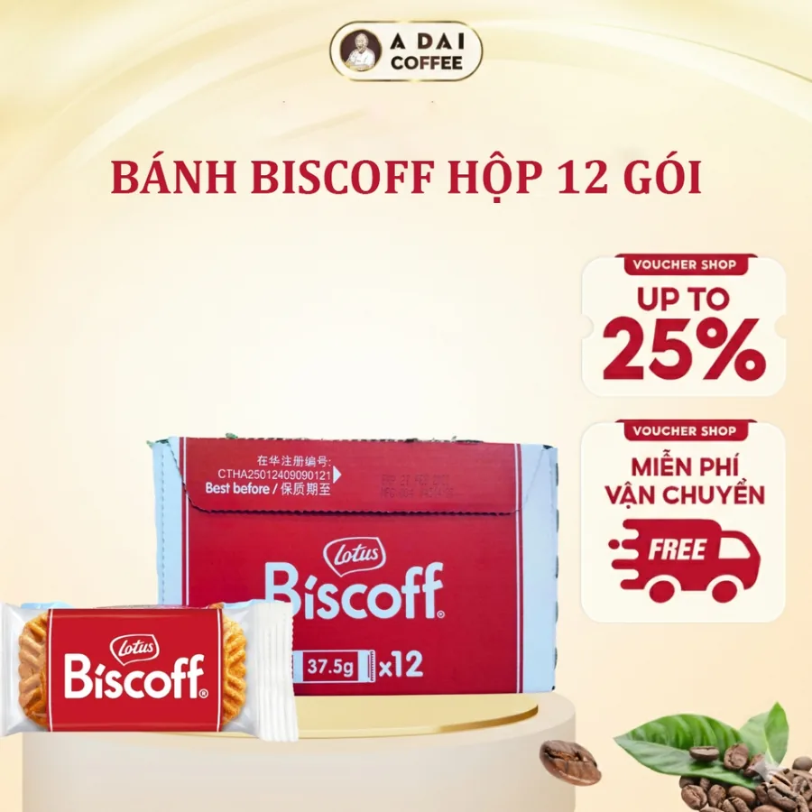 Bánh quy Lotus Biscoff (hộp 12 gói) - A Đại